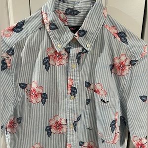 Vineyard Vines Floral Striped Shirt